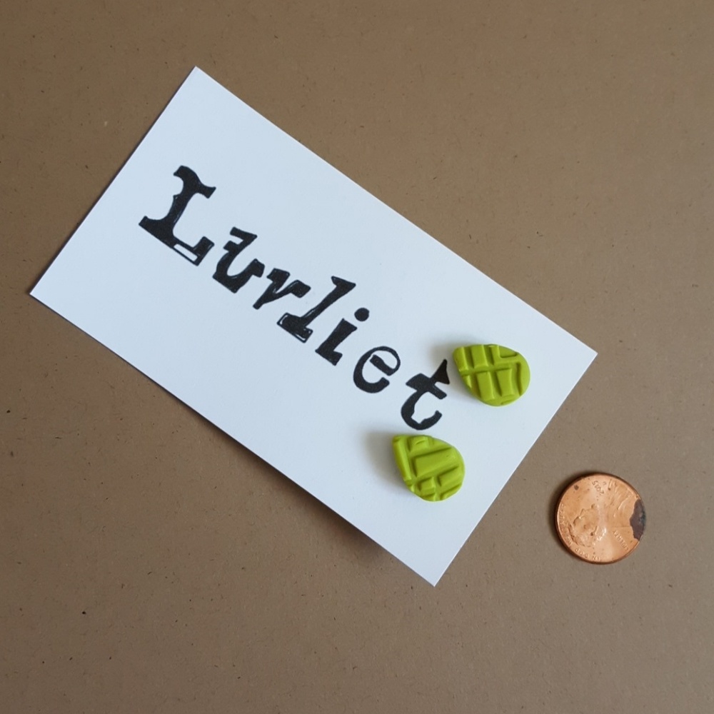 Cool Earrings Lemon Lime Green